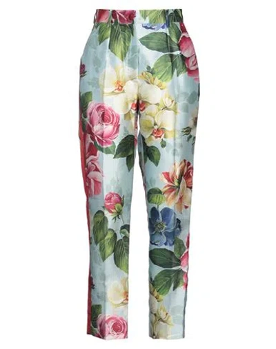 Dolce & Gabbana Woman Pants Sky Blue Size 8 Silk, Polyester