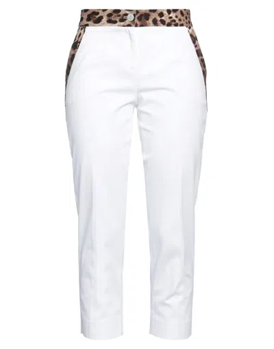 Dolce & Gabbana Woman Pants White Size 0 Cotton, Elastane