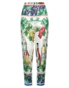 Dolce & Gabbana Cropped Graphic-print Trousers In White