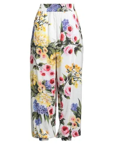 DOLCE & GABBANA DOLCE & GABBANA WOMAN PANTS YELLOW SIZE 10 COTTON