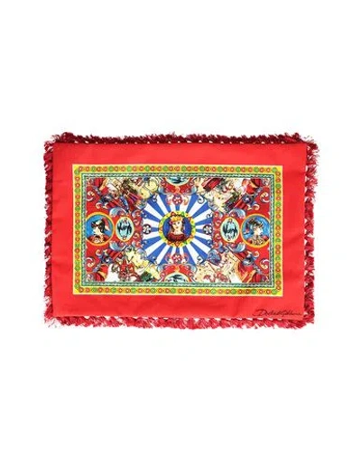 Dolce & Gabbana Woman Placemat And Runner Red Size - Cotton In Multi