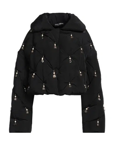 DOLCE & GABBANA DOLCE & GABBANA WOMAN PUFFER BLACK SIZE 4 POLYAMIDE