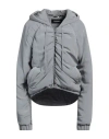 Dolce & Gabbana Woman Puffer Grey Size L Silk In Grey