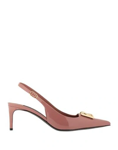 Dolce & Gabbana Woman Pumps Antique Rose Size 5.5 Calfskin