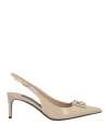 Dolce & Gabbana Woman Pumps Beige Size 6 Leather