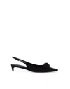 Dolce & Gabbana Satin Slingback Pumps In Black