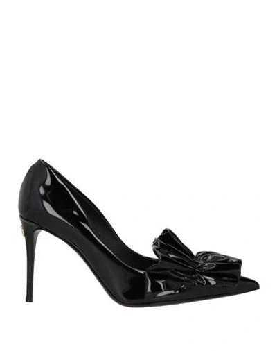 Dolce & Gabbana Woman Pumps Black Size 7 Leather, Textile Fibers