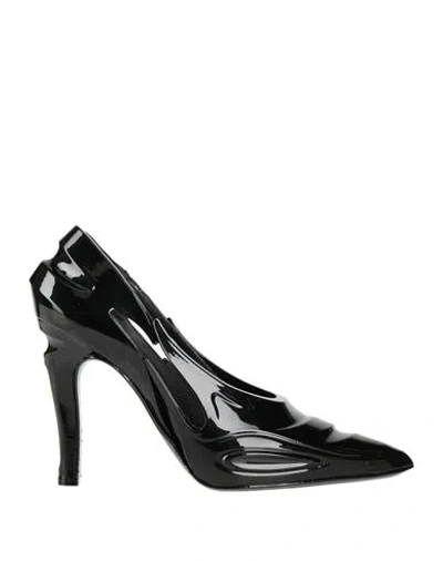 Dolce & Gabbana Woman Pumps Black Size 8.5 Polyurethane, Calfskin In Black
