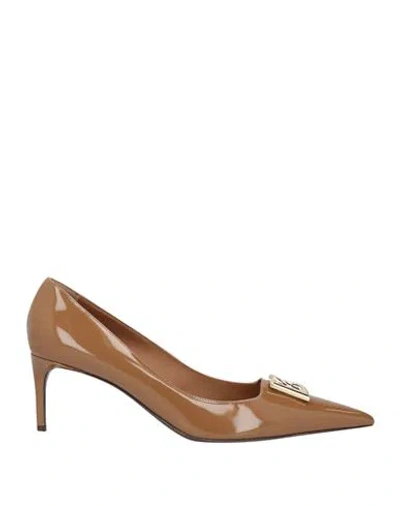 Dolce & Gabbana Woman Pumps Camel Size 5.5 Leather In Beige
