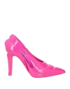 Dolce & Gabbana Woman Pumps Fuchsia Size 8.5 Polyurethane, Calfskin In Pink