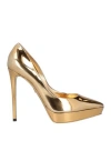 Dolce & Gabbana Woman Pumps Gold Size 9.5 Calfskin