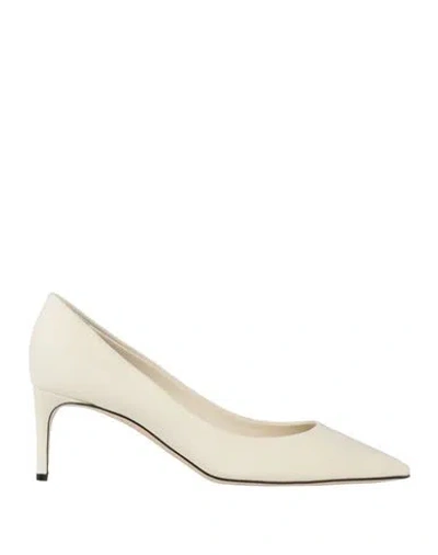 Dolce & Gabbana Woman Pumps Ivory Size 8.5 Textile Fibers, Leather In White