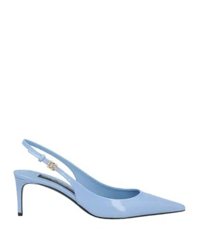 Dolce & Gabbana Woman Pumps Light Blue Size 7.5 Calfskin