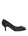 Dolce & Gabbana Woman Pumps Midnight Blue Size 4 Textile Fibers In Multi