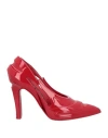 Dolce & Gabbana Woman Pumps Red Size 8.5 Polyurethane, Calfskin
