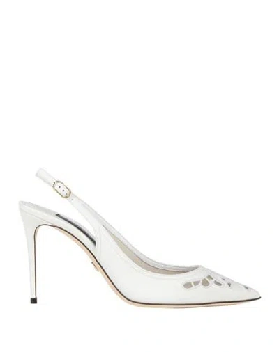 Dolce & Gabbana Woman Pumps White Size 5.5 Lambskin