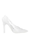 Dolce & Gabbana Woman Pumps White Size 8.5 Polyurethane, Calfskin