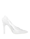 Dolce & Gabbana Woman Pumps White Size 8.5 Polyurethane, Calfskin In White