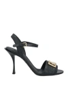 Dolce & Gabbana Woman Sandals Black Size 10.5 Leather