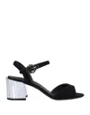 Dolce & Gabbana Mirrored Mosaic Heel Sandals In Black