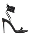 Dolce & Gabbana Woman Sandals Black Size 6.5 Leather In Black