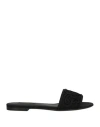 Dolce & Gabbana Woman Sandals Black Size 6.5 Textile Fibers In Black