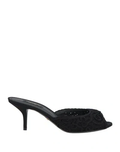 Dolce & Gabbana Cotton Women's Sandal In Black