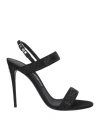 Dolce & Gabbana Woman Sandals Black Size 7 Textile Fibers In Black