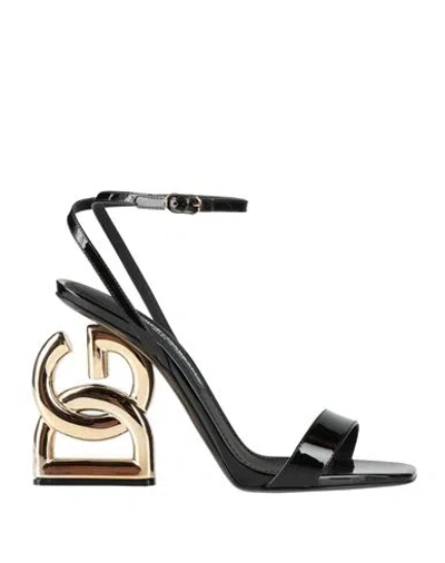 Dolce & Gabbana Woman Sandals Black Size 7.5 Leather