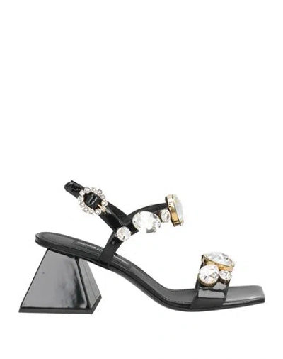 Dolce & Gabbana Woman Sandals Black Size 7.5 Leather