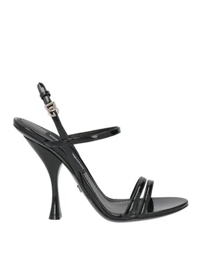 Dolce & Gabbana Woman Sandals Black Size 7.5 Leather