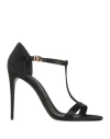 Dolce & Gabbana Woman Sandals Black Size 7.5 Textile Fibers In Black
