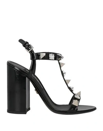 Dolce & Gabbana Woman Sandals Black Size 8.5 Leather