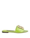 Dolce & Gabbana Woman Sandals Lime Green Size 6 Calfskin