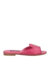 Dolce & Gabbana Toddler Girl Sandals Garnet Size 10c Calfskin In Magenta