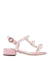 Dolce & Gabbana Woman Sandals Pink Size 5.5 Viscose, Silk In Pink