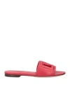 Dolce & Gabbana Woman Sandals Red Size 4 Calfskin