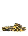 Dolce & Gabbana Woman Sandals Yellow Size 8.5 Calfskin