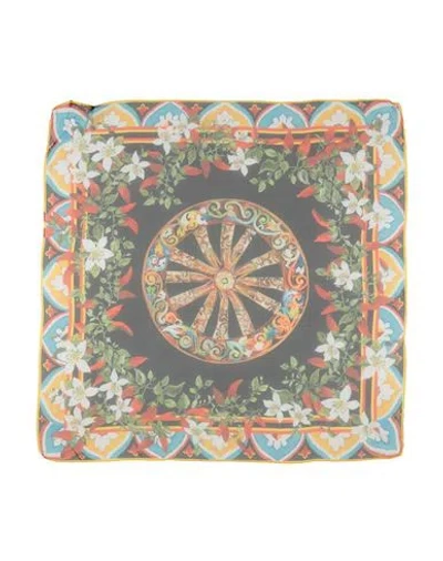 Dolce & Gabbana Woman Scarf Black Size - Silk In Multi