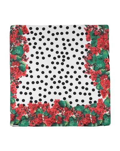 Dolce & Gabbana Woman Scarf Green Size - Silk In Multi