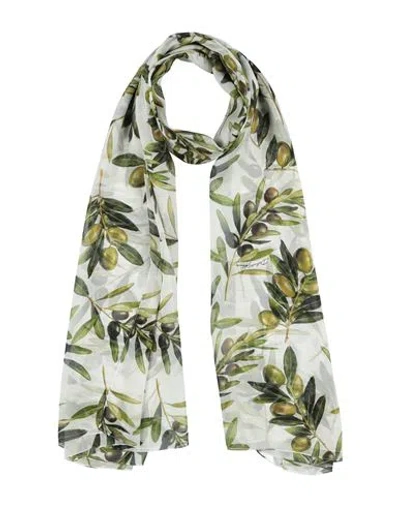 Dolce & Gabbana Woman Scarf Military Green Size - Silk In Neutral