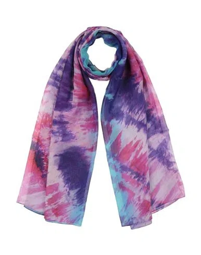 Dolce & Gabbana Woman Scarf Purple Size - Silk In Multi