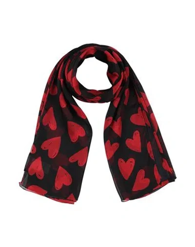 Dolce & Gabbana Woman Scarf Red Size - Silk In Black