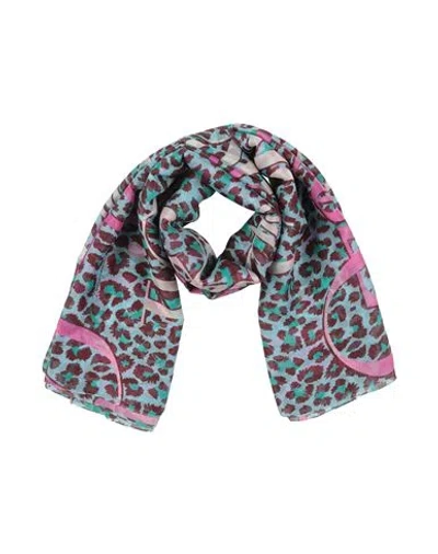 Dolce & Gabbana Woman Scarf Sky Blue Size - Silk In Pink