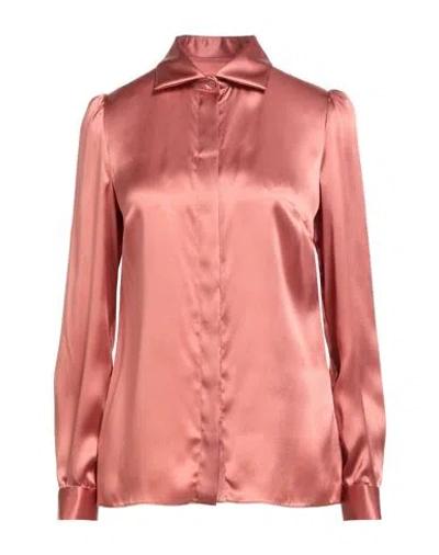 Dolce & Gabbana Woman Shirt Antique Rose Size 8 Silk In Pink