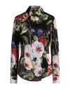 Dolce & Gabbana Woman Shirt Black Size 10 Silk, Elastane In Black