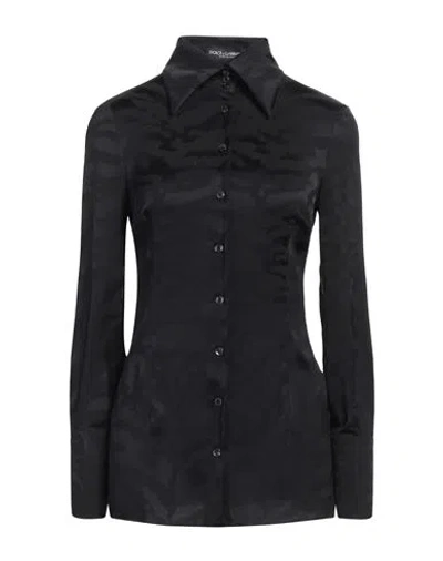 Dolce & Gabbana Woman Shirt Black Size 2 Viscose, Silk, Elastane
