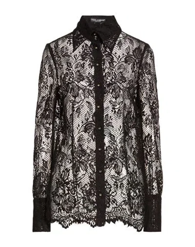 Dolce & Gabbana Woman Shirt Black Size 8 Cotton, Polyamide