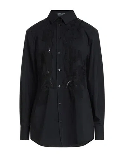 Dolce & Gabbana Woman Shirt Black Size 8 Cotton, Polyamide, Elastane