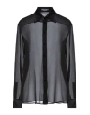 Dolce & Gabbana Woman Shirt Black Size 8 Silk, Elastane In Black